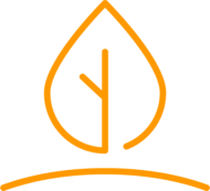 Icoon van oranje blaadje