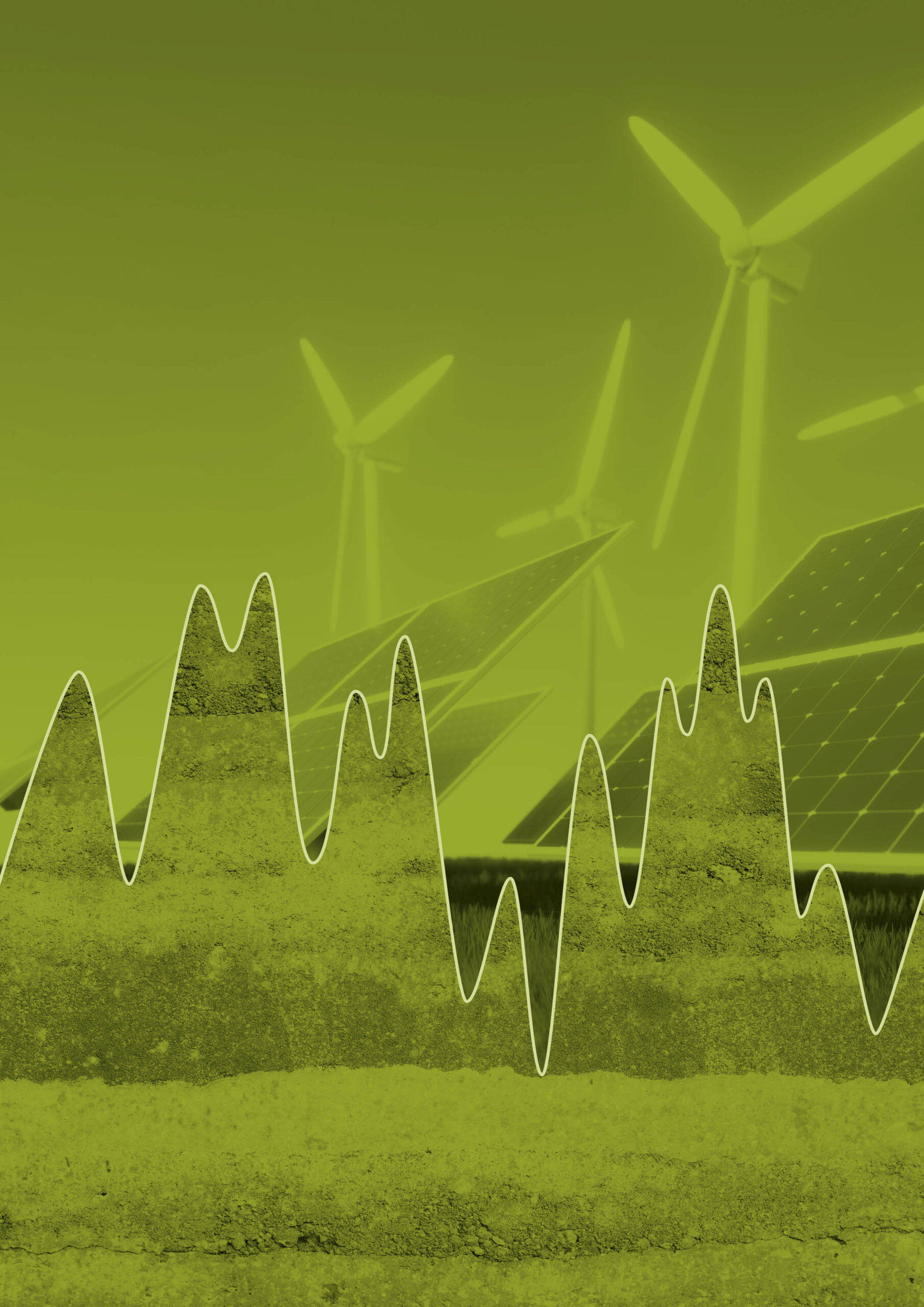 Voorkant whitepapier EBN TNO: groene kaft met windmolens, zonnepanelen en ondergrond
