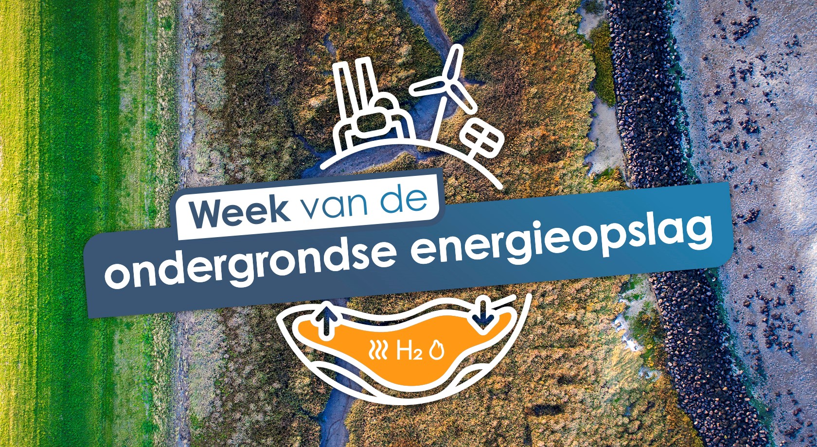 Afbeelding van ondergrond met logo week van de ondergrondse energieopslag 2022