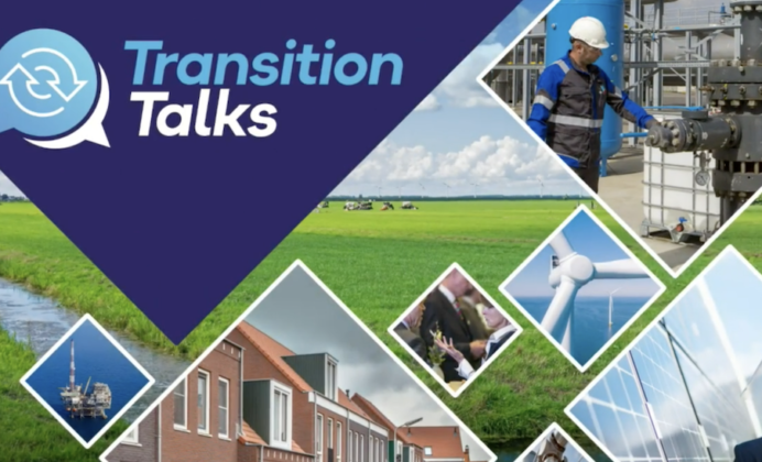 Decoratieve afbeelding met tekst: Transition Talks