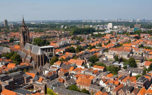 Overzichtsfoto van centrum Delft