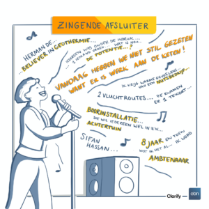 Illustratie Zingende afsluiter