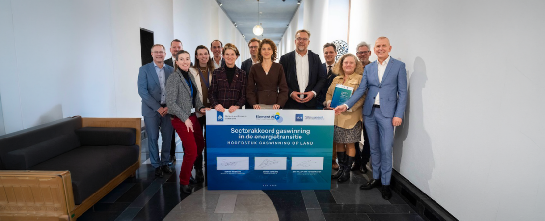 Minister Herman van Klimaat en Groen Groeie ondertekende vandaag het sectorakkoord gaswinning op land